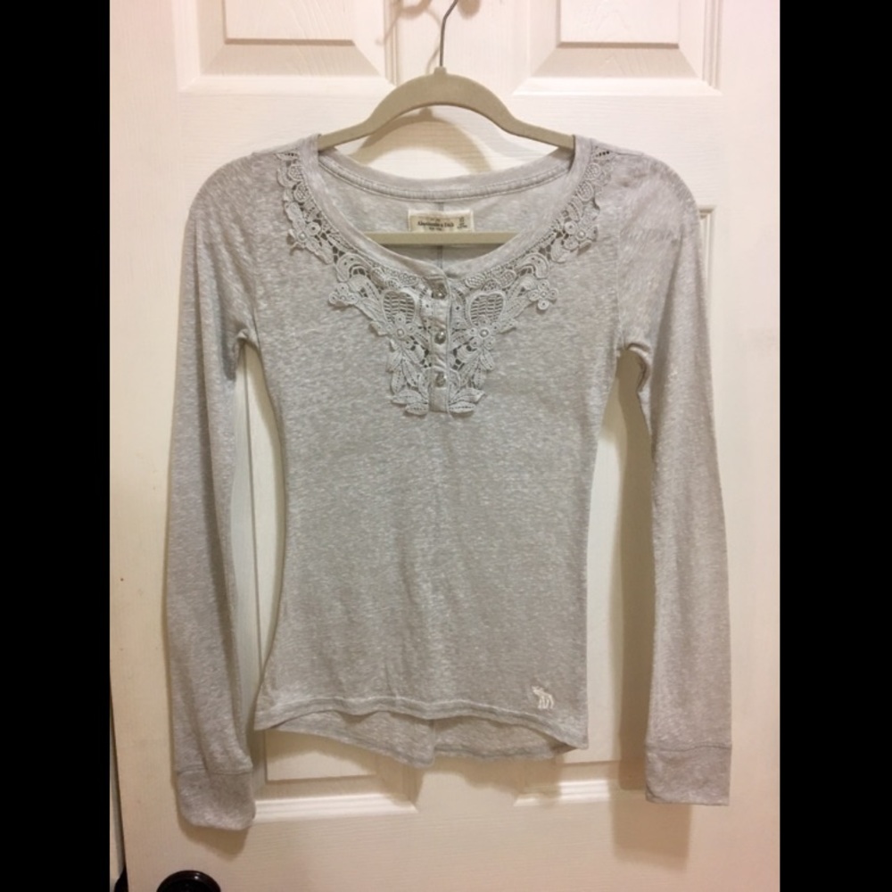 Abercrombie & Fitch Top - Heather Gray